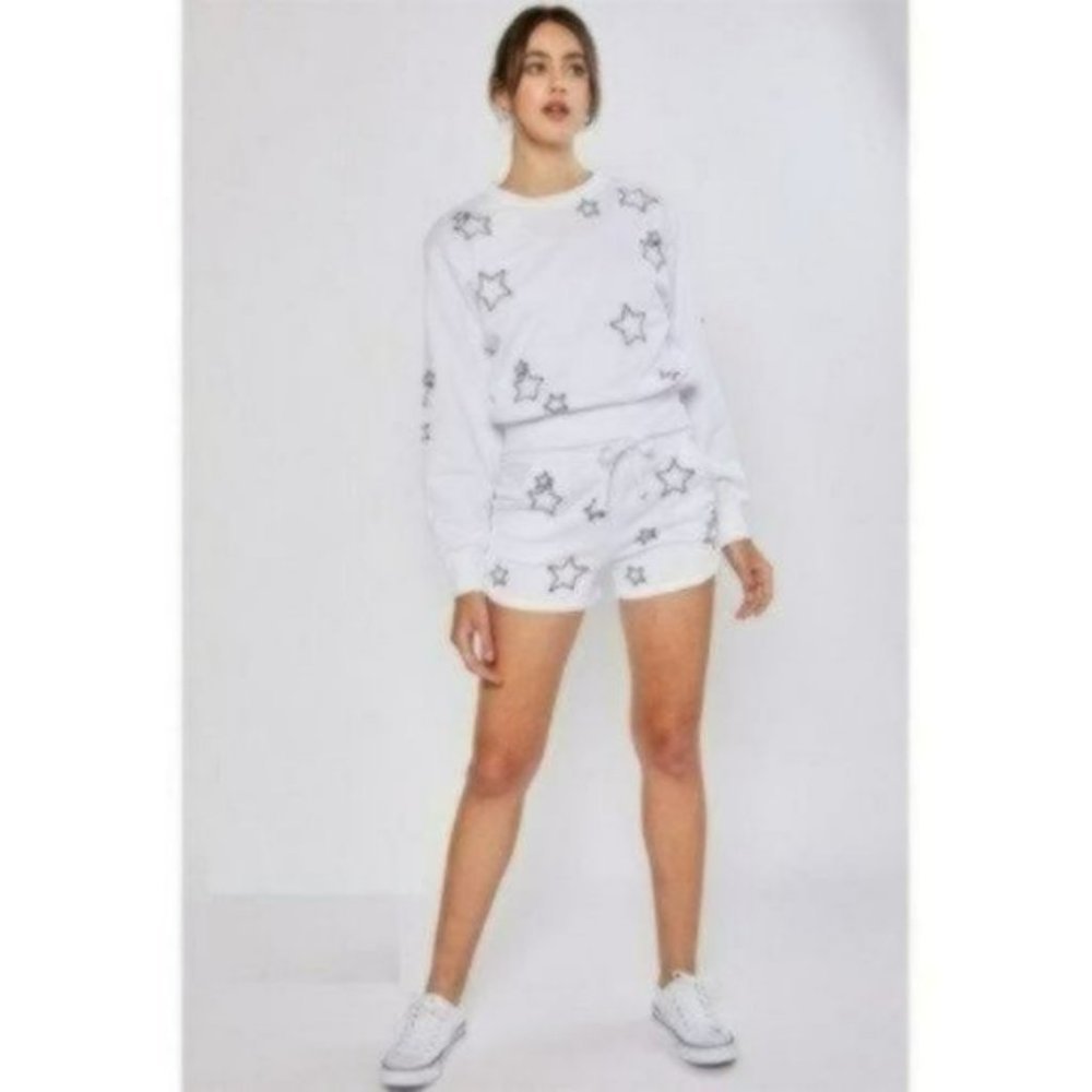 🆕Terry Shorts with Star Embroidery